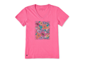 Life is Good Women's Crusher Vee - Beautiful Energy Wildflowers