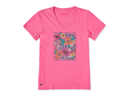 Life is Good Women's Crusher Vee - Beautiful Energy Wildflowers