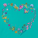 Life is Good Women's Crusher Vee - Blooming Wildflower Heart