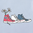 Life is Good Women's Crusher Lite Tee - Patriotic Daisy Sneakers
