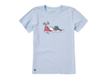 Life is Good Women's Crusher Lite Tee - Patriotic Daisy Sneakers