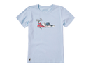 Life is Good Women's Crusher Lite Tee - Patriotic Daisy Sneakers