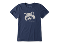 Life is Good Women's Crusher Lite Tee - Raccoon