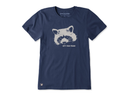 Life is Good Women's Crusher Lite Tee - Raccoon