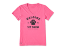 Life Is Good Women's Crusher Lite Vee - Sit Show Paw