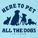 Life Is Good Women's Crusher Lite Vee - Pet All the Dogs
