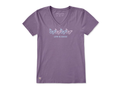 Life Is Good Women's Crusher Lite Vee - Rally Butterflies