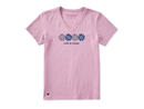 Life Is Good Women's Crusher Lite Vee - Rally Daisies