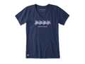 Life Is Good Women's Crusher Lite Vee - Rally Swimming Turtles