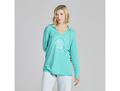 Life is Good Women's Long Sleeve Hooded Crusher Lite Tee - Best Things Floral Paw Tie Dye