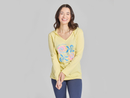 Life is Good Women's Long Sleeve Hooded Crusher Lite Tee - Good Things Flower Tie Dye