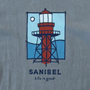 Life is Good Men's Crusher Tee - Sanibel Lighthouse
