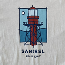 Life is Good Men's Crusher Tee - Sanibel Lighthouse