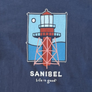 Life is Good Men's Crusher Tee - Sanibel Lighthouse