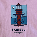 Life is Good Women's Crusher Vee - Sanibel Lighthouse