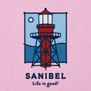 Life is Good Women's Crusher Vee - Sanibel Lighthouse