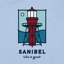 Life is Good Women's Crusher Vee - Sanibel Lighthouse