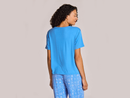 Life is Good Women's Lightweight Boxy Sleep Tee - Mermaid Block Print