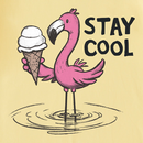 Life is Good Toddler Crusher Tee - Flamingo Stay Cool Ice Cream