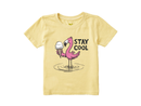 Life is Good Toddler Crusher Tee - Flamingo Stay Cool Ice Cream