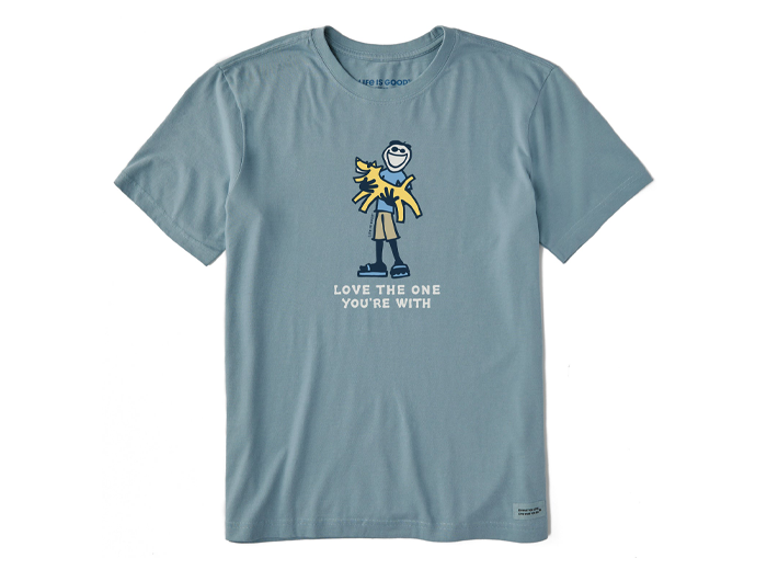Life is Good Men's Crusher Tee - Jake and Rocket Love the One You're With
