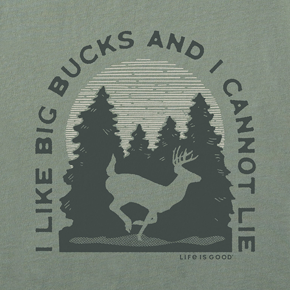 Life is Good Men's Crusher Tee - Big Bucks Cannot Lie