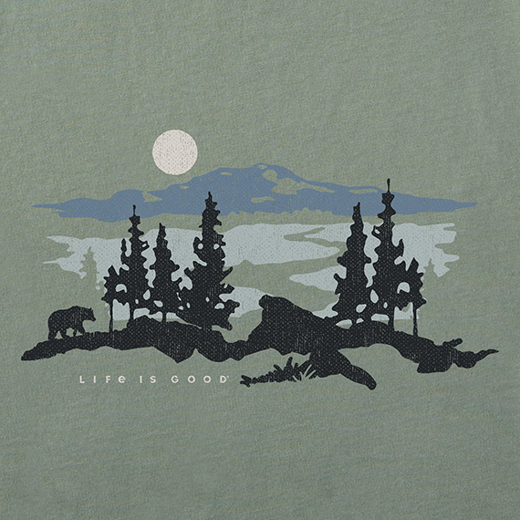 Life is Good Men's Crusher Tee - Bear in the Outdoors