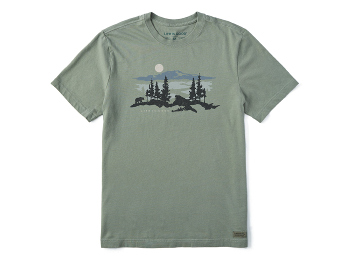 Life is Good Men's Crusher Tee - Bear in the Outdoors