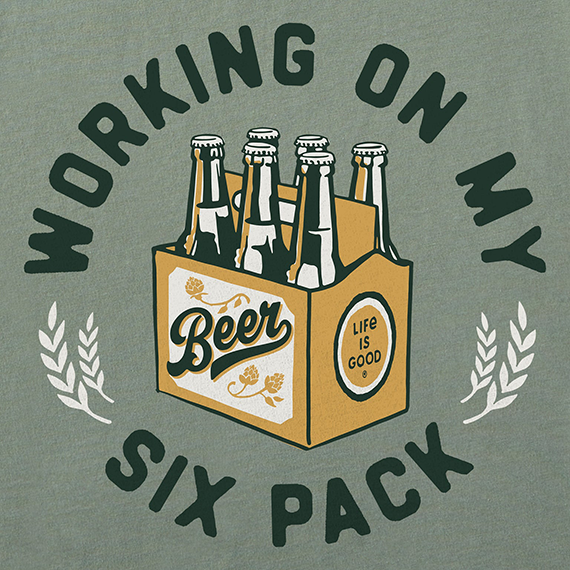 Life is Good Men's Crusher Tee - Working on My Six Pack