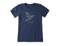 Life is Good Women's Crusher Lite Tee - Wildflower Hummingbird