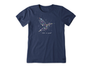 Life is Good Women's Crusher Lite Tee - Wildflower Hummingbird