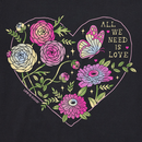 Life is Good Women's Crusher Lite Tee - All We Need Is Love & Blooms