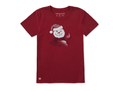 Life is Good Women's Crusher Tee - Snowman with Red Wine