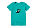 Life is Good Women's Crusher Vee - Sunflower Cat