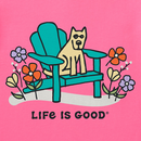 Life is Good Women's Crusher Vee - Rocket Adirondack Flowers