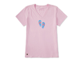 Life is Good Women's Crusher Vee - Flip Flop Tie Dye