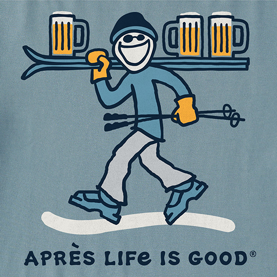 Life is Good Men's Long Sleeve Crusher Tee - Après Life is Good