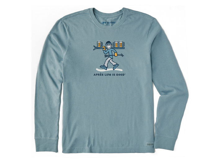 Life is Good Men's Long Sleeve Crusher Tee - Après Life is Good