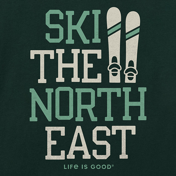 Life is Good Men's Long Sleeve Crusher Tee - Ski the North East