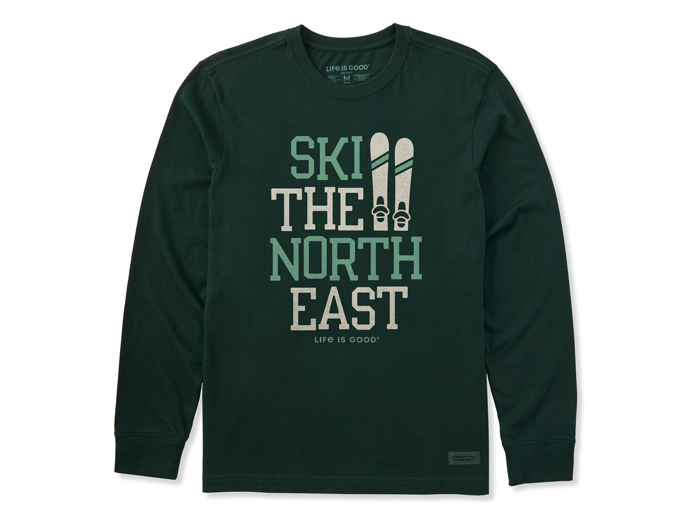 Life is Good Men's Long Sleeve Crusher Tee - Ski the North East