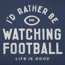 Life is Good Men's Crusher Tee - I'd Rather Be Watching Football