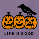 Life is Good Women's Crusher Tee - Crow on Pumpkins