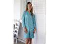 Treasures of Bali Women's Suzanne Split Neck Tunic Dress