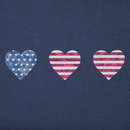 Life is Good Women's Crusher Vee - Three American Hearts
