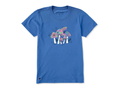 Life is Good Women's Crusher Tee - Tie Dye Mushrooms