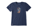 Life is Good Women's Crusher Tee - USA Flower Boots