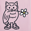Life is Good Women's Crusher Tee - Owl with Daisy