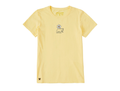 Life is Good Women's Crusher Tee - Grizzly with Daisy