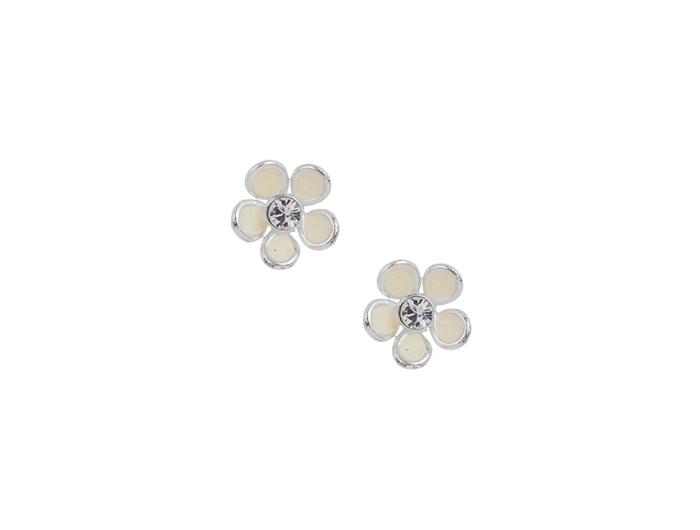 Tomas White Flower Post Earring