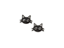 Tomas Black Kitty Face Post Earring